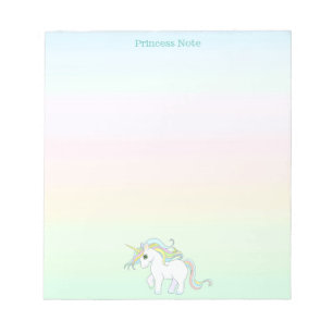 Schattig Magisch Eenhoorn op Pastelkleuren Notitieblok
