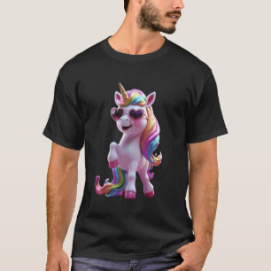 Schattig Magisch Paard Grappig Uniseks Ontwerp voo T-shirt