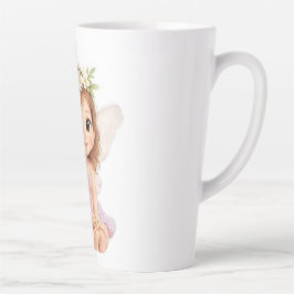 Schattig Magische Bloemen Kroon Baby Fee Latte Mok