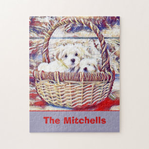 Schattig Maltees Puppy Lover Legpuzzel