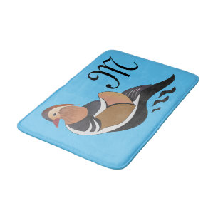 Schattig Mandarin Duck Swimming Badmat