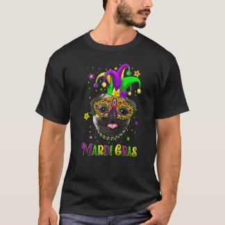 Schattig Mardi Gras Carnaval Pugs Hond Mardi Gras T-shirt
