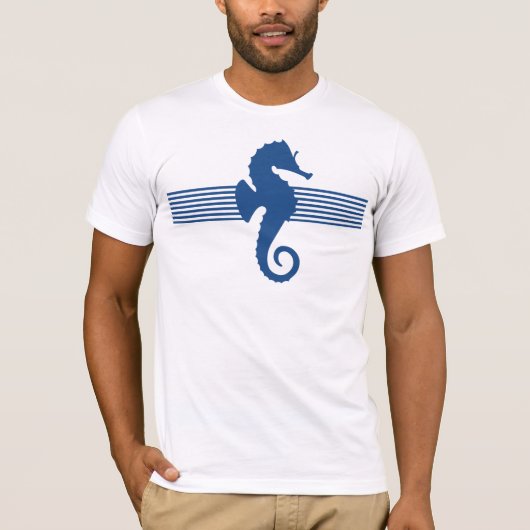 Schattig marineblauw paard t-shirt (Voorkant)