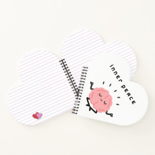 Schattig Mediterend Brein & Minimalistische Innerl Notitieboek