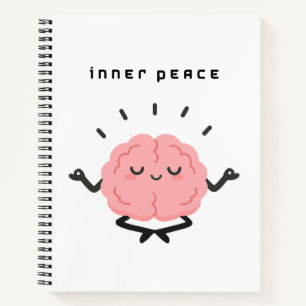 Schattig Mediterend Brein & Minimalistische Innerl Notitieboek