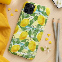 Schattig mediterraan zomer citroen fruit kunstpatr