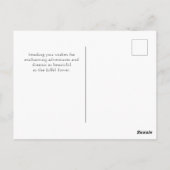 Schattig Meisje en Kat in Parijs Eiffeltoren Bonjo Briefkaart (Achterkant)