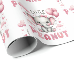 Schattig Meisje Kleine Pinda Cadeaupapier
