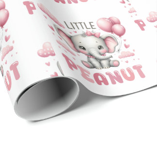 Schattig Meisje Kleine Pinda  Cadeaupapier