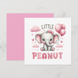 Schattig Meisje Kleine Pinda Kaart