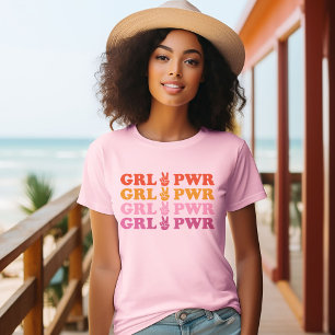 Schattig Meisje Kracht Vredesteken T-shirt