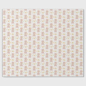 schattig meisje lampje cadeaupapier (Vlak)