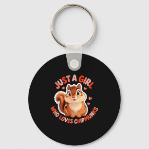 Schattig Meisje Liefhebber Chipmunks Kostuum Jonge Sleutelhanger