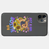 Schattig Meisje Loves Boston Terrier Zonnebloem Ho Case-Mate iPhone Case (Achterkant (horizontaal))