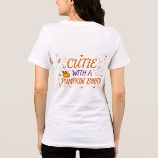 Schattig Meisje Met Een Pompoen Kont Grappige Herf Tri-Blend Shirt