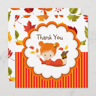 Schattig meisje met handschilderingen bedankt