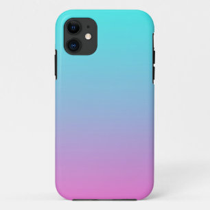 schattig meisje ombre mermaid roze turquoise aqua  iPhone 11 hoesje