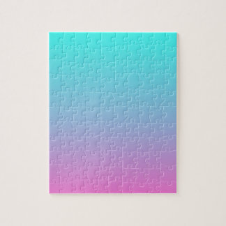 schattig meisje ombre mermaid roze turquoise aqua legpuzzel