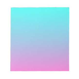 schattig meisje ombre mermaid roze turquoise aqua notitieblok