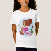 schattig meisje strand t-shirt (Voorkant)