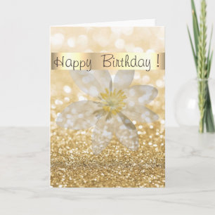 Schattig Meisjesachtig, Madeliefje ,Glitterend,Bok Kaart