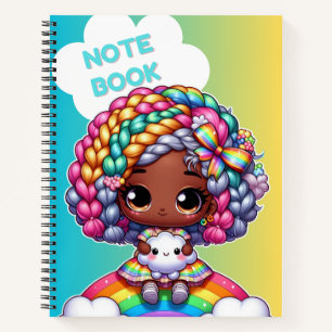 Schattig meisjesachtig notitieboekontwerp/ Chibi Notitieboek
