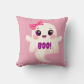Schattig meisjesachtige Boo! Geest Kussen (Voorkant)