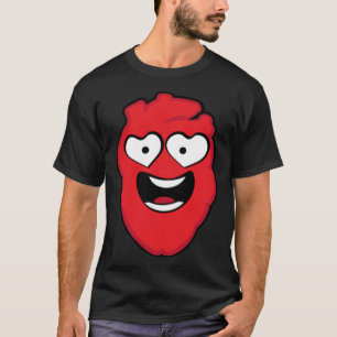Schattig menselijk hart gezicht anatomie cardiolog t-shirt