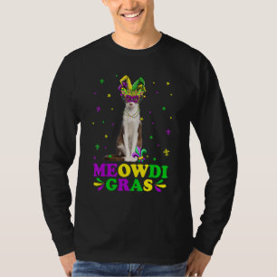 Schattig Meowdi Gras Oosterse Katten Carnaval Mask T-shirt