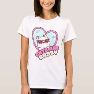 Schattig Met een Kant van Sass Grappige Brutaal T-shirt