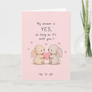 Schattig Mijn Antwoord Is Ja Groet Kaart