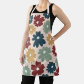 Schattig minimaal floreel patroon roze schort (Insitu)