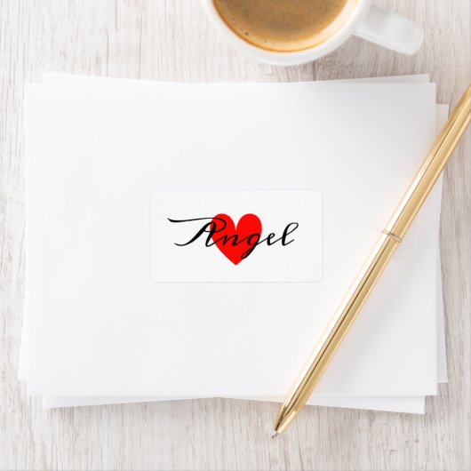  Schattig Minimaal Modern Wit Rode Hart Voeg Je Na Etiket (Insitu)