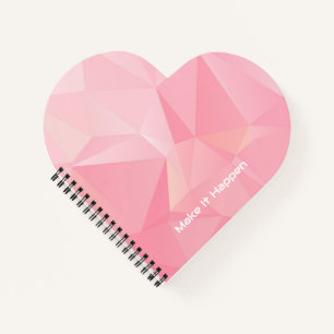 Schattig Minimalistisch Pastelroze Motiverend Notitieboek