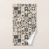 Schattig minimalistisch tegelpatroon bad handdoek (Handdoek)
