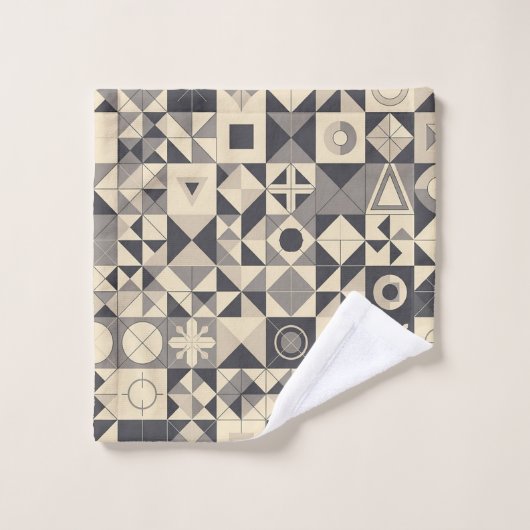 Schattig minimalistisch tegelpatroon bad handdoek (Wasdoekje)