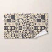 Schattig minimalistisch tegelpatroon bad handdoek (Handdoek)