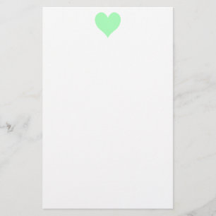 Schattig Mint Groen Hart Briefpapier