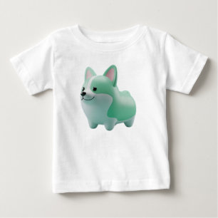 Schattig Mintgroen 3D Gestileerd Corgi Puppy
