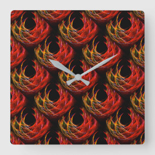 Schattig Modern Boho Elegant Abstract Kunstpatroon Vierkante Klok