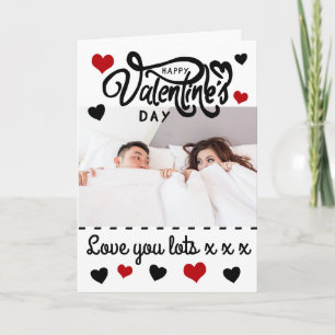 Schattig Modern Schrift Custom Foto Valentijn Kaart