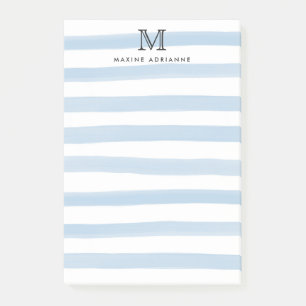 Schattig modern stoffig blauwe aquarel strepen mon post-it® notes