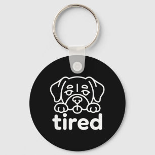 Schattig moe hond ontwerp sleutelhanger