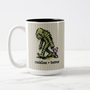 Schattig moerasmonster sokken aap speelgoed grappi tweekleurige koffiemok