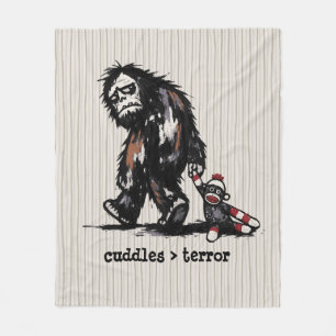 Schattig Monster Bigfoot Sock Monkey Speelgoed Gra Fleece Deken