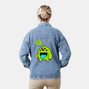 schattig monster boo denim jacket