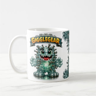Schattig monster genaamd "Giggle Gear" Koffiemok