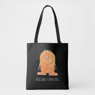 Schattig Monster Snoep Monogram Custom Halloween Draagtas