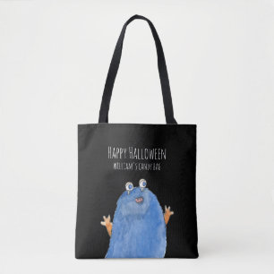 Schattig Monster Snoep Monogram Custom Halloween T Draagtas