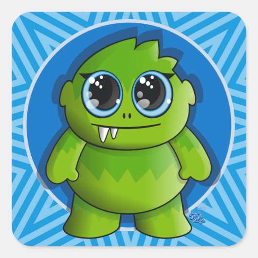 Schattig monster sticker Richard Legarreta (Voorkant)